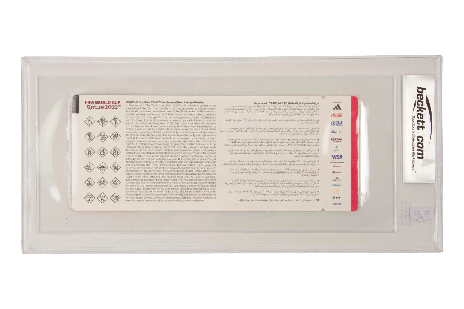 Luka Modric Signed 2022 World Cup Semi Final Match Ticket – BGS Authentic